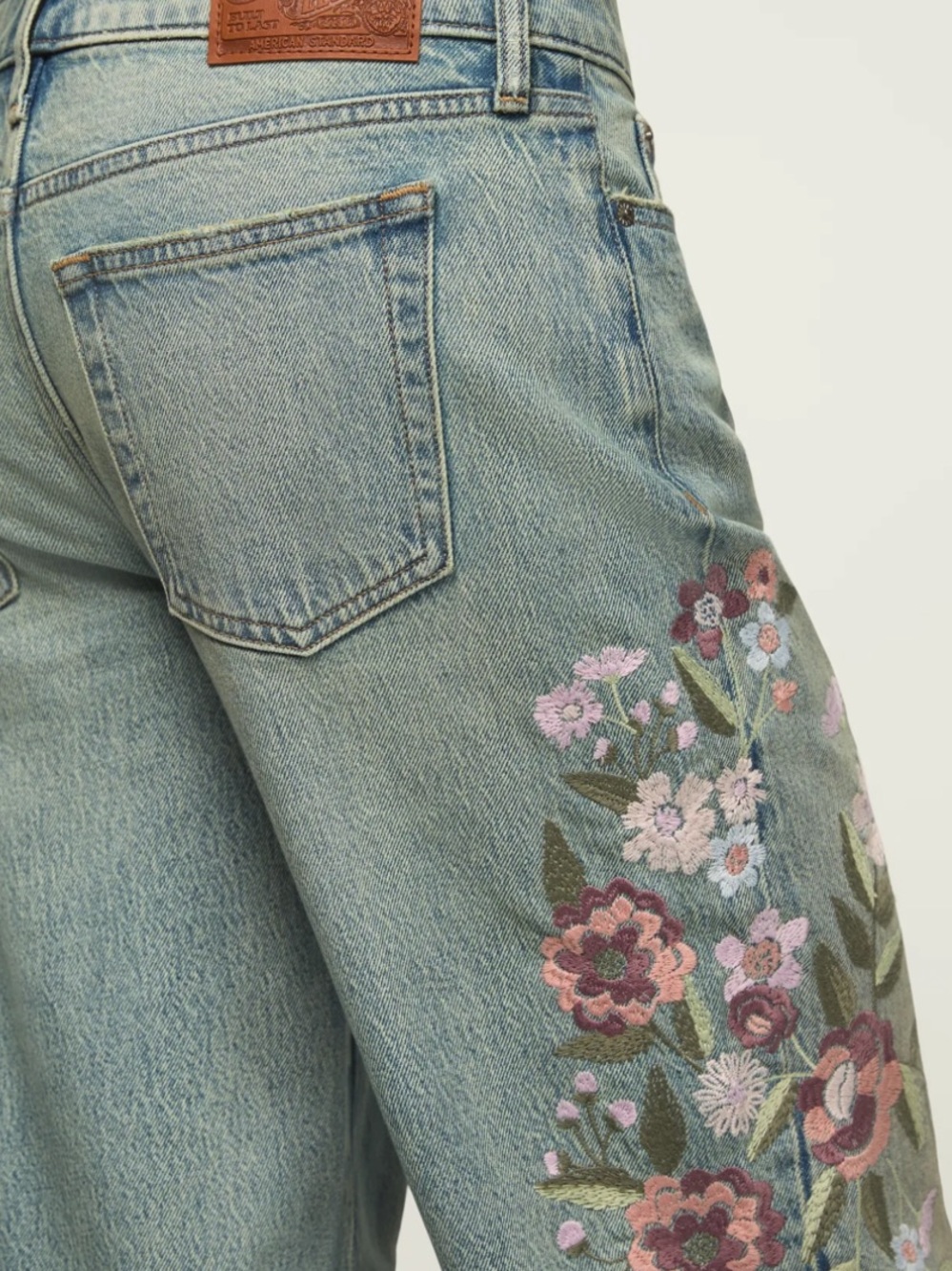 NWT Lucky Legend Jeans Limited Edition Fully Embroidered Baggy - Vintage Wash - Picture 4 of 12
